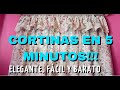 CÓMO HACER CORTINAS EN 5 MINUTOS!!! FÁCIL Y BARATO EN SÓLO 3 PASOS. DIY TUTORIAL