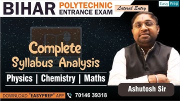 DECE LE 2025 | Complete Syllabus Analysis | Exam Pattern | DECE LE #bihar #polytechnic
