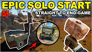EPIC Rust Solo START To DAY ONE - Straight to END-GAME! - Rust Solo Survival