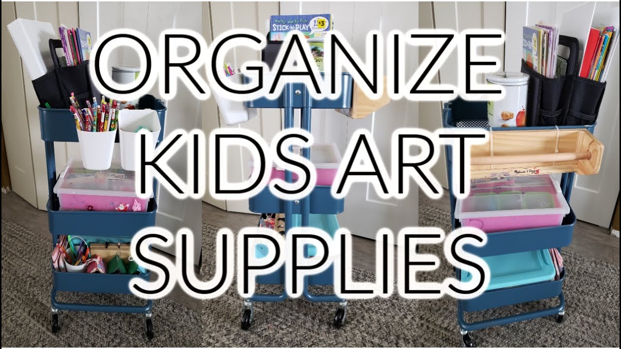 🖍 ORGANIZE KIDS ART SUPPLIES // RASKOG IKEA // MESSY MOM LIFE🖍 - YouTube