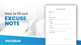 How To Fill Out Excuse Note Online Pdfrun