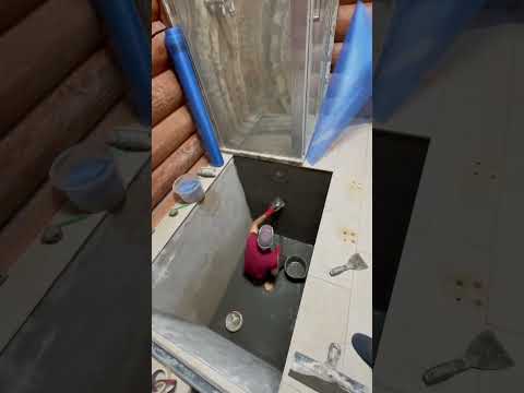 Renovation Of The Bath In The Sauna Waterproofing And Preparation For Mosaic Installation Sauna