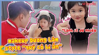 Jes Si Cà Dương Lâm makeup cho Bảo Ngọc style "quý cô bí ẩn", con gái nhõng nhẽo không chiu đi học