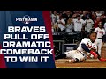 Braves pull off DRAMATIC late comeback, score two in the 8th and one in the 9th to beat the Dodgers!