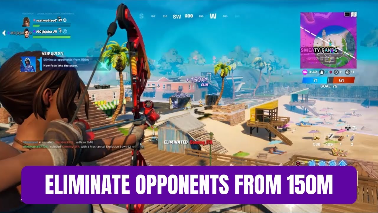 Fortnite Eliminate Opponents From 150m | Rare Quest Guide Season 6