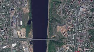 Как менялся Нижний Новгород в районе Молитовского моста за 17 лет