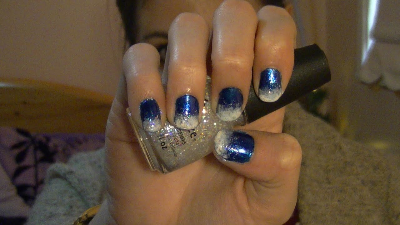 christmas nail art tutorial midnight in a winter christmas present nail art