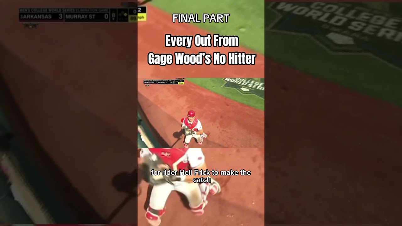 Final Part Of Gage Wood S CWS NO HITTER Vs Murray State Collegebaseball Nohitter Mlb Baseball