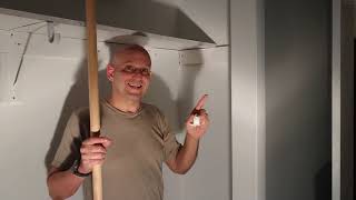 Installing a closet rod and shelf