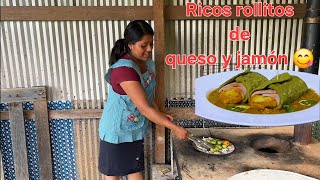 ✅️😋😊Asi preparo ricos rollitos de nopales con queso frito y jamón fresco 😋 👌 