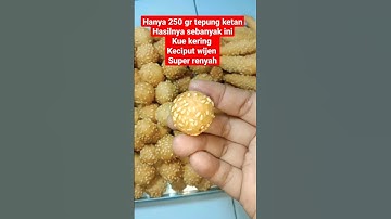 Thumbnail of sebanyak ini!! hanya 250gr tepung ketan,kue keciput wijen super renyah