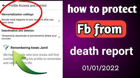How To Protect Fb account in death report 2022 | Secure Facebook From Memorialized Report