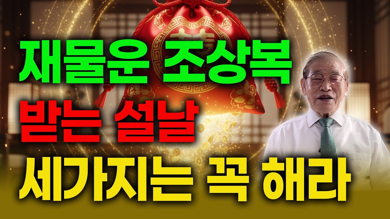 조상복과 재물운 받는 설날 이 세가지는 꼭 해라 [E.453] #풍수 #재물운 #설날 #운세