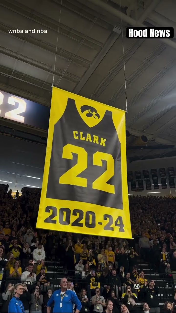 Caitlin Clark jersey retirement #hoodnews #caitlinclark #iowahawkeyes #iowa #trending #viralvideo