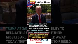 Trump and Intelligence Claims on Iran Missiles Spark Debate | PakCan News