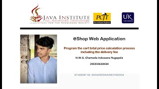 Program the cart total price calculation process including the delivery fee | Task 29