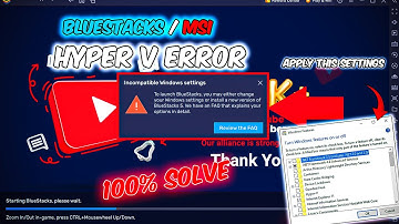 BLUESTACKS / MSI HYPER V ERROR 100% SOLUTION ✅ | BLUESTACKS HYPER V PROBLEM | SUFYAN FF 🎯
