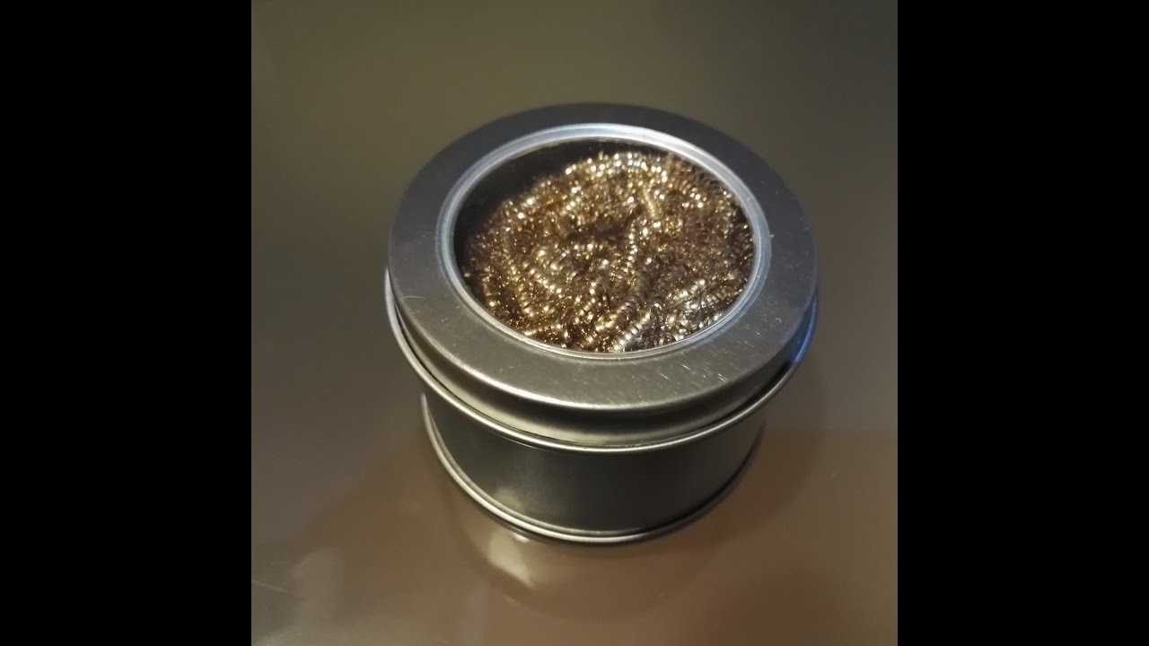 Copper Spiral Scourer Cleaning Ball for Machine Tool + Storaging Box