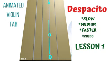 😇🌞👒 DESPACITO 🐢 🎻 𝐒𝐥𝐨𝐰, Medium, Faster. Lesson 1-4. 🔥 ANIM. Live Violin 🎻🔢TAB. 💃🏽🕺🏽 💞. 🎸 Hero 4 🎻