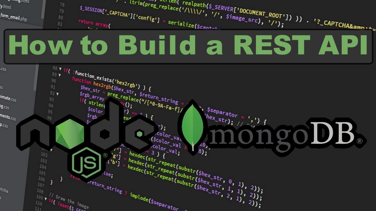 How to Create a REST API with Node and MongoDB - YouTube