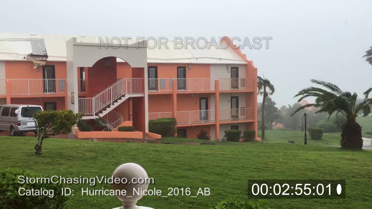 Hurricane Nicole Hits Bermuda, 2016 Stock Footage Archive