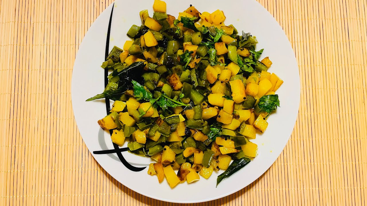 Aloo Shimla Mirch Fry/Potato Capsicum Fry
