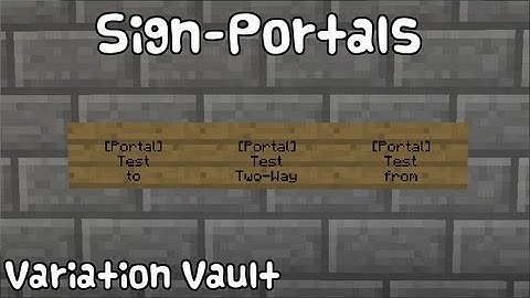 Minecraft Bukkit Plugin - Sign Portals - Create portals with signs