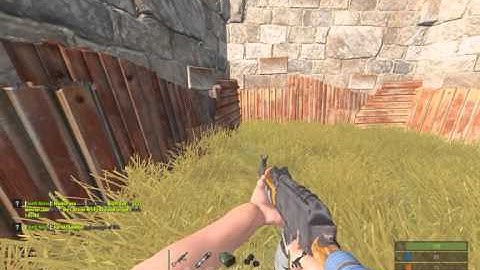 Rust ( Админ и клан ZZ на сервере рейдят дома и используют АИМ бот. )