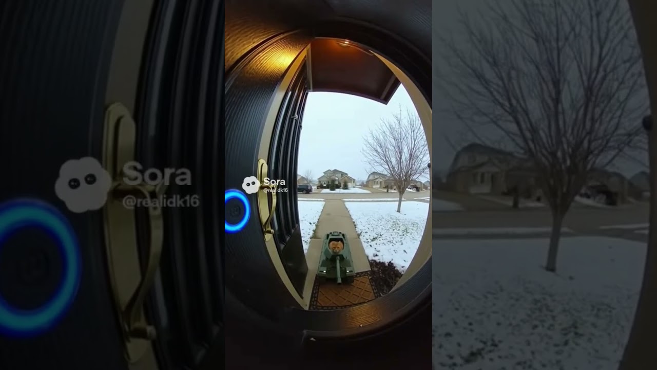 Cat Rings A Doorbell Runs Away And Comes Back With A Tank