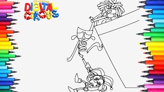 The amazing digital circus Coloring page