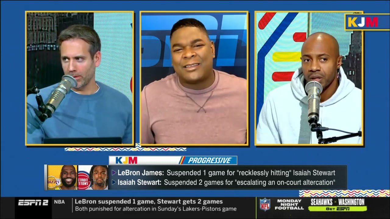 watch LeBron suspended 1 game, Stewart suspended 2 games for roles in Lakers Pistons brawl