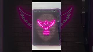 How to make neon text effect with procreate