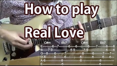 Thumbnail of How to play Real Love-The Beatles-Guitar Tutorial with tabs