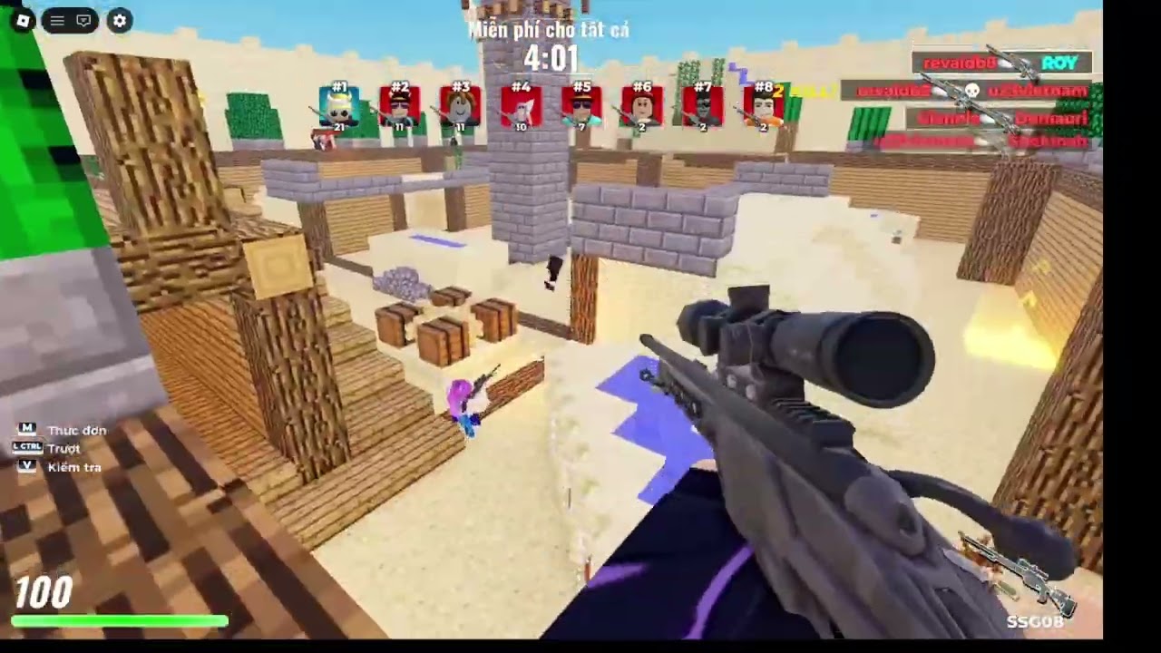 khi mới lần đầu mà tôi đã top 1???snipper arena Roblox