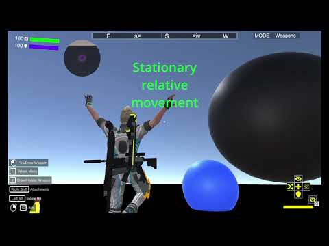 Stationary Relative Motion and Interaction for endless open world games