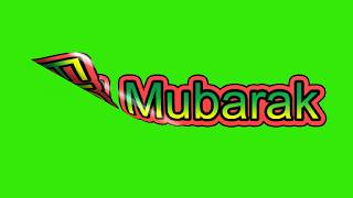 Eid Mubarak Green Screen Text Animation  Chroma Stock Footage  Eid Mubarak In Advance  No 28