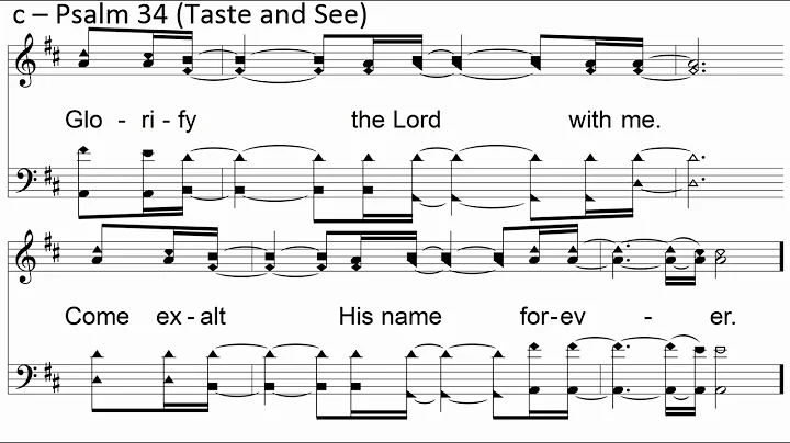 Psalm 34 Taste and See-  Learning Video