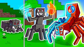 I Survived 1000 DAYS as an ELEMENTAL SPIDER in HARDCORE Minecraft! - Venomous Mobs Compilation