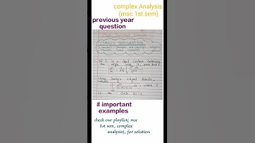complexanalysis,msc 1st sem,previousyearquestions ,importantexamples(cauchy