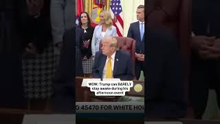 WOW: Trump can BARELY stay awake during his afternoon event