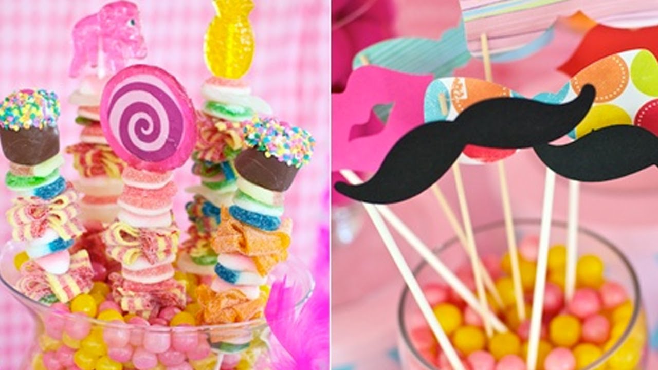 Cómo hacer centros de chuches para decorar mesas dulces