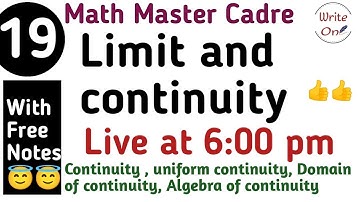 Limit and Continuity for Math Master Cadre |Chapter - 03 | Master Cadre 2022 Punjab | Deeply Explain