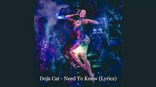 Doja Cat - Need To Know (Lyrics)