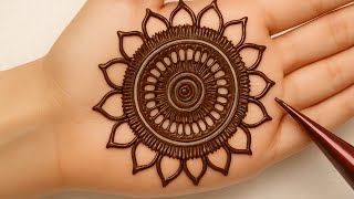 Diwali Special Gol Tikki Mehndi Design | Easy & Beautiful Front Hand Mehndi Design  screenshot 4