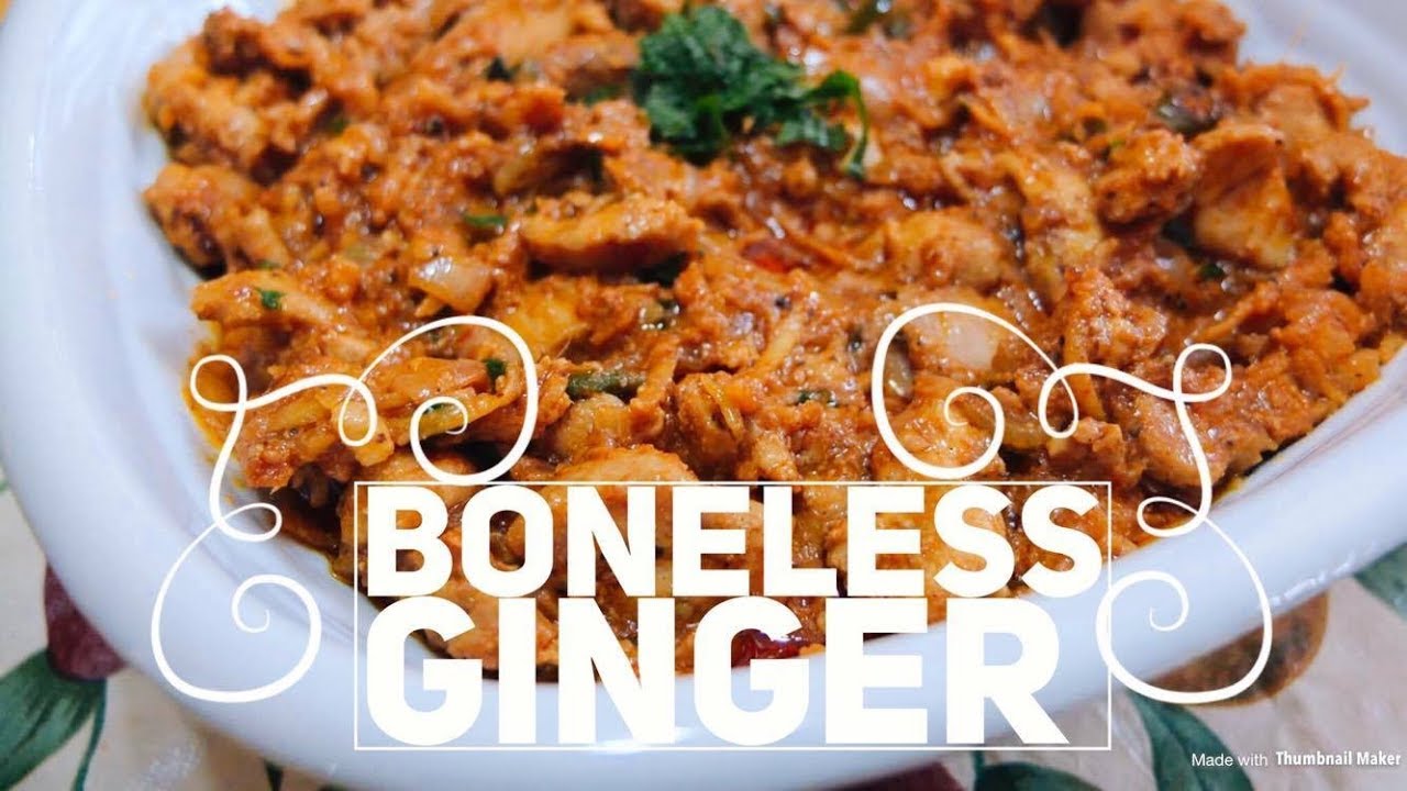 Boneless ginger chicken recipe YouTube