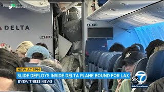 Emergency slide on Delta plane heading to LA accidentally deploys
