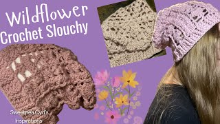 Wildflower Crochet Slouchy Beanie 🌸 Easy Boho Crochet Hat Pattern | Cozy Handmade Style