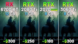 RX 6700 XT vs RTX 2080 Ti vs RTX 2070 SUPER vs RTX 3060 Ti - Test in 20 Games in 2024