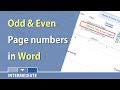 MS Word - Odd and Even Page numbers using Headers and Footers by Chris Menard
