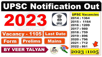 UPSC CSE 2023 Notification Out | UPSC Vacancies 1105 | UPSC Notification 2023 | UPSC Prelims Date
